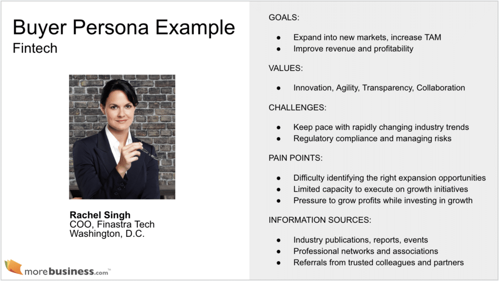 consulting buyer persona example